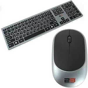 مجموعة لوحة مفاتيح وماوس لاسلكية من 2 بي