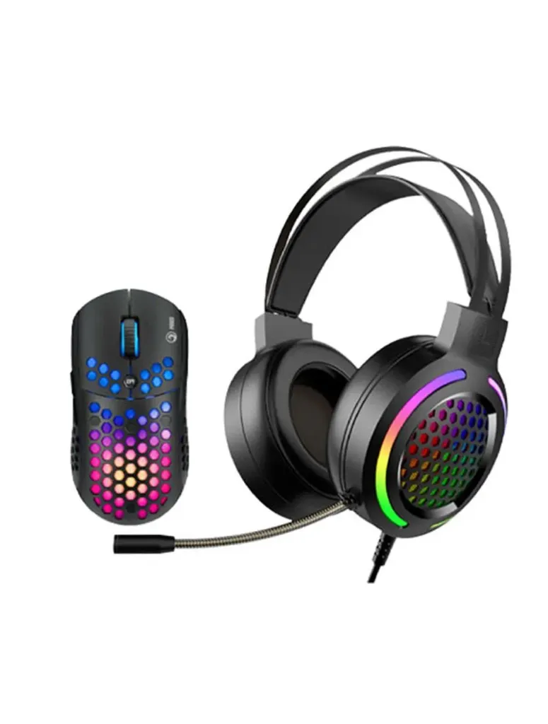 مارفو سماعات رأس و ماوس للألعاب MH01BK كومبو - أسود